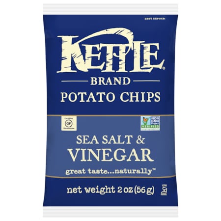 Kettle Potato Chip Sea Salt & Vinegar 2 Oz., PK24